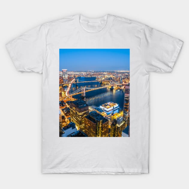 Manhattan and Brooklyn bridge T-Shirt by igjustin